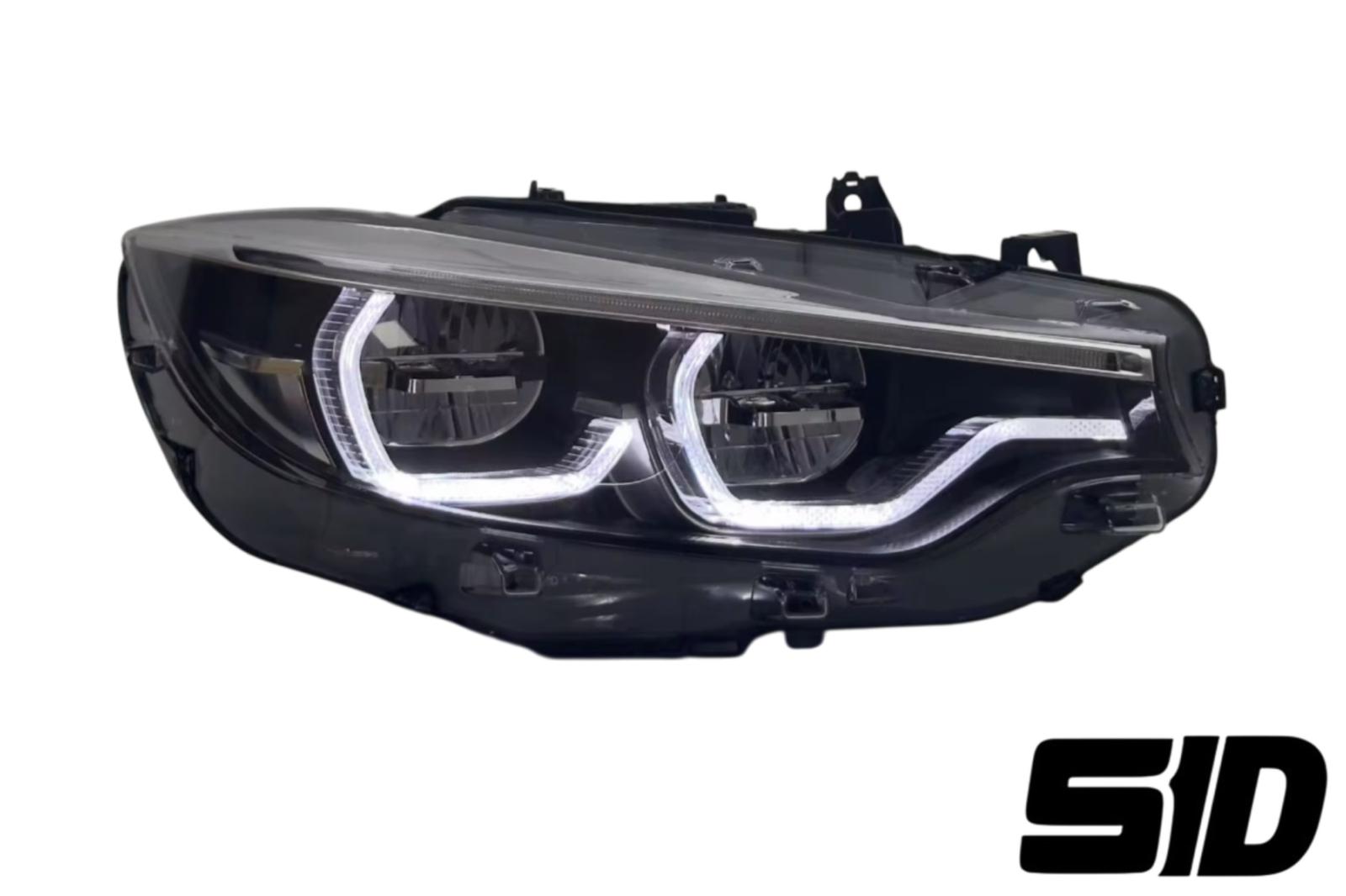 BMW F80 M3 / F82 M4 YELLOW/WHITE Color Switching IKON Motorsports Style Headlights – Full LED
