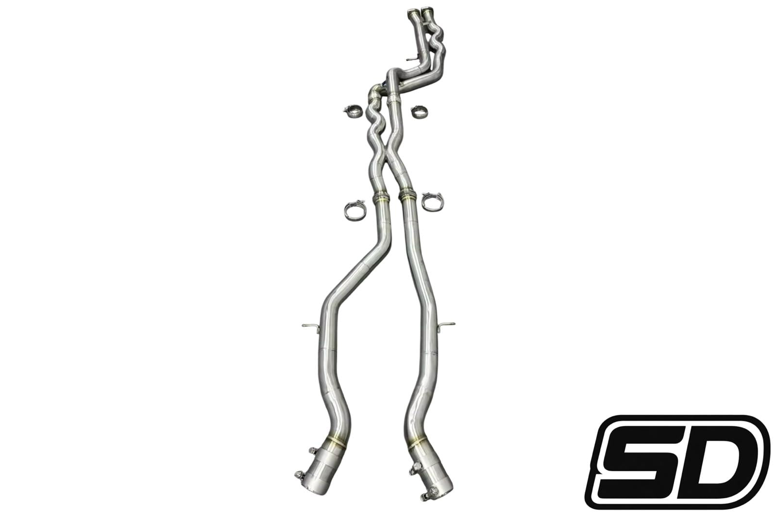 BMW F80 M3 F82 M4 Factory Equal Length Mid Pipe Resonated & Non Resonated Options