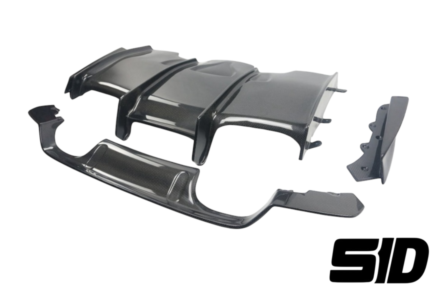 BMW F80 F82 M3 M4 PSM Style Carbon Rear Bumper Diffuser 4 Pcs