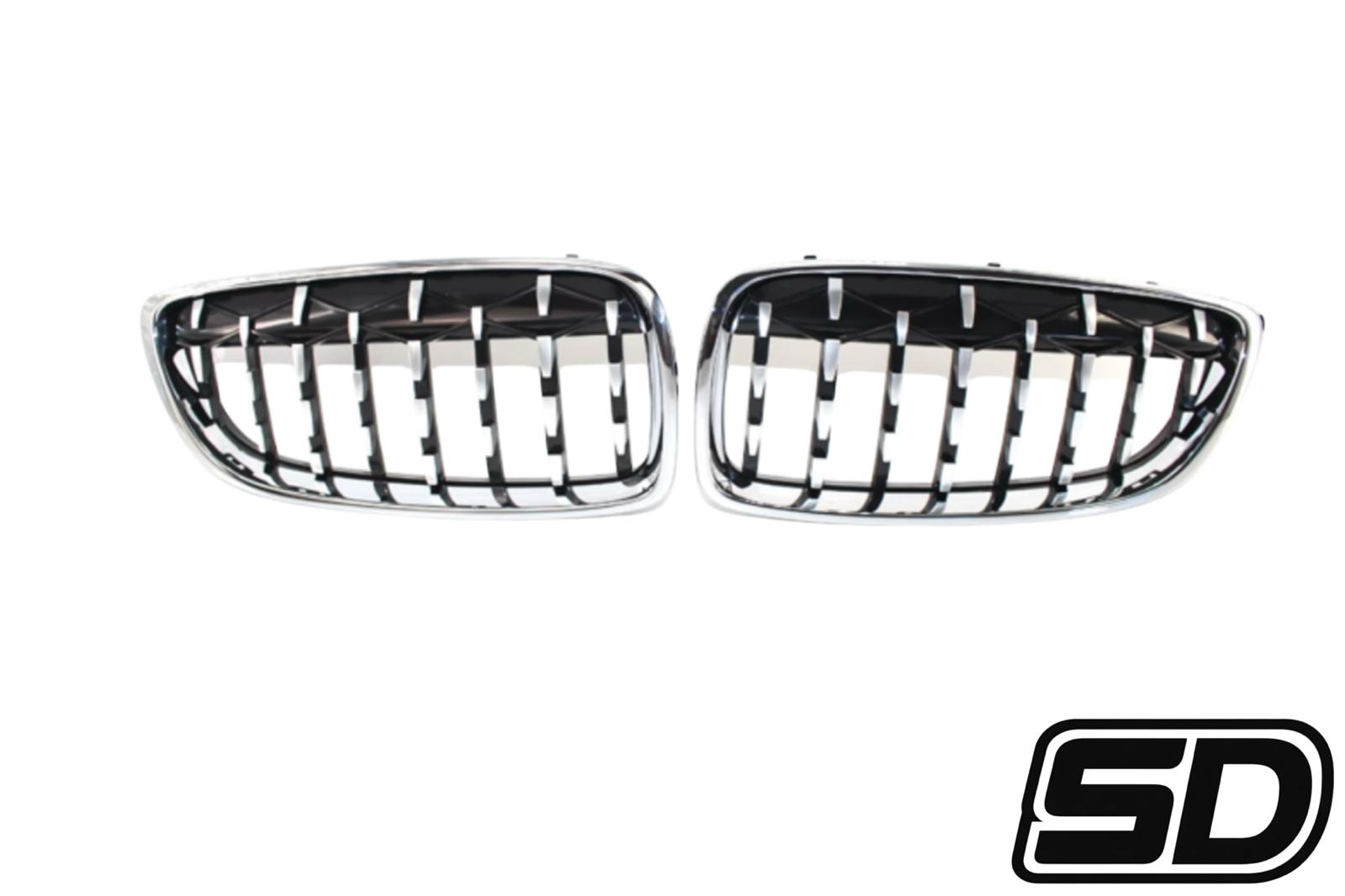 BMW F32 / F33 / F36 4 Series & F80 M3 / F82 / F83 M4 (2014–2016) – Chrome Front Grille G Chassis Style