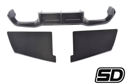 BMW F22 F87 Rear Carbon Diffuser With Splitters