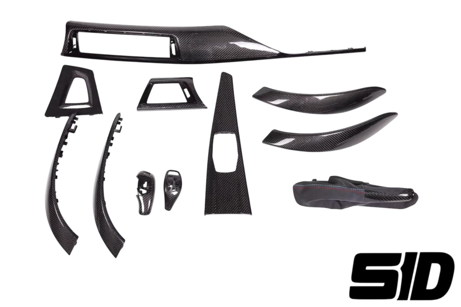 BMW F30 F32 F33 F80 F82 F83 Carbon Fiber With Gloss Black Trims