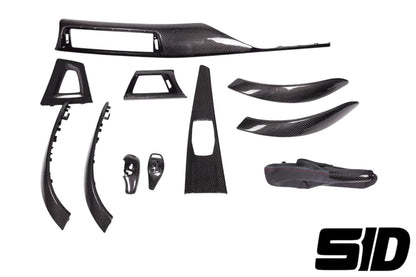 BMW F30 F32 F33 F80 F82 F83 Carbon Fiber With Gloss Black Trims