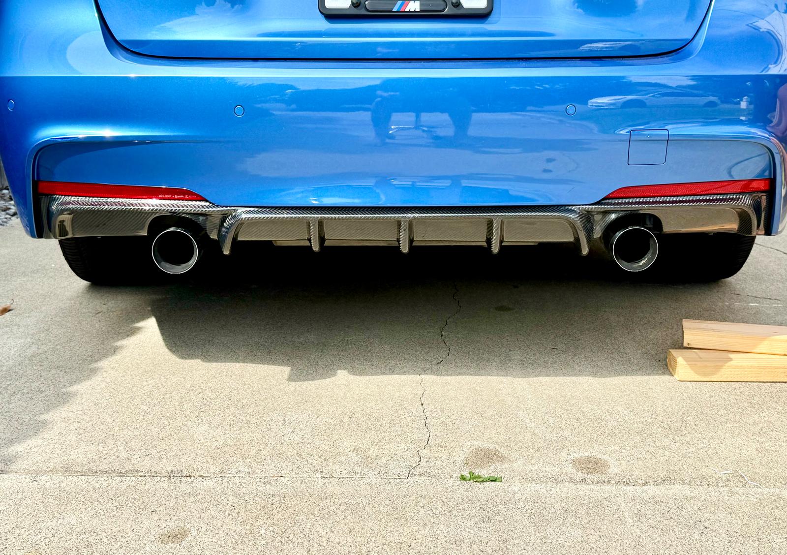 BMW F30 Carbon Fiber Rear Diffuser M Sport