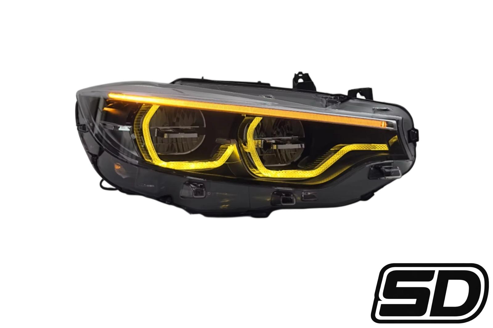 Bmw F30/F35 Yellow Ikon Style Headlights
