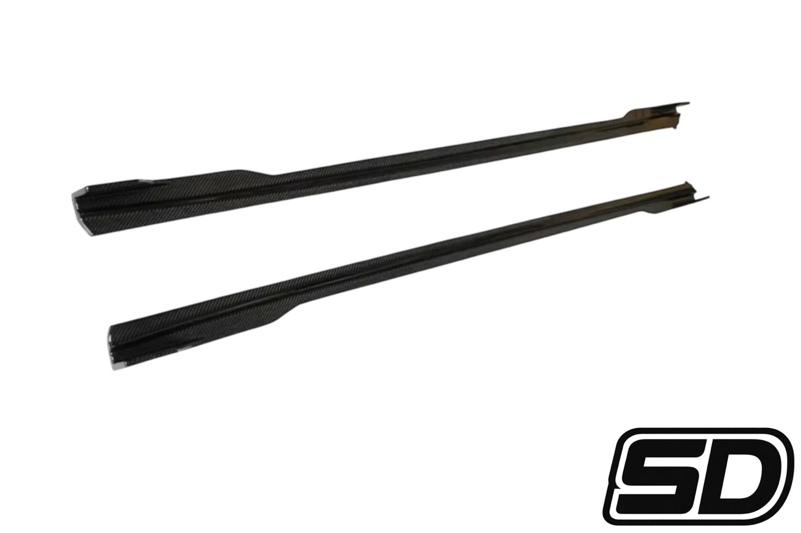 BMW G20 LCI V2 Style Dry Carbon Fiber Side Skirts