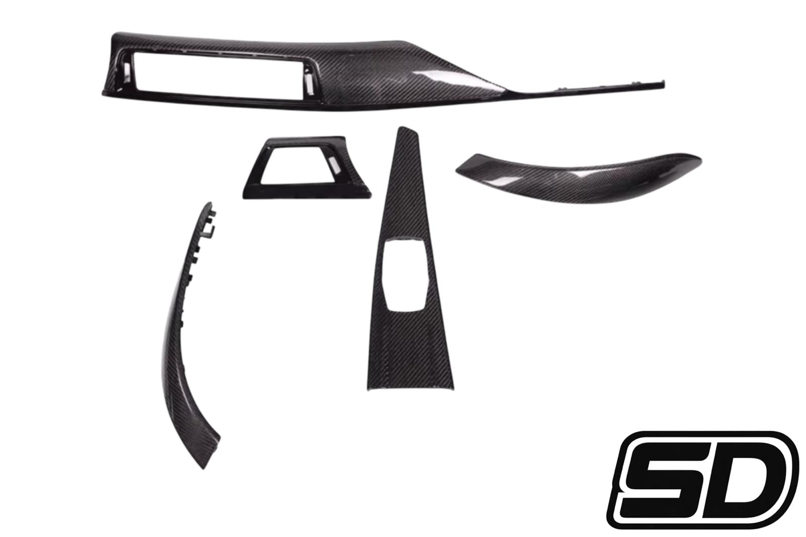 BMW F30 F32 F33 F80 F82 F83 Carbon Fiber With Gloss Black Trims