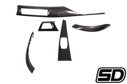 BMW F30 F32 F33 F80 F82 F83 Carbon Fiber With Gloss Black Trims