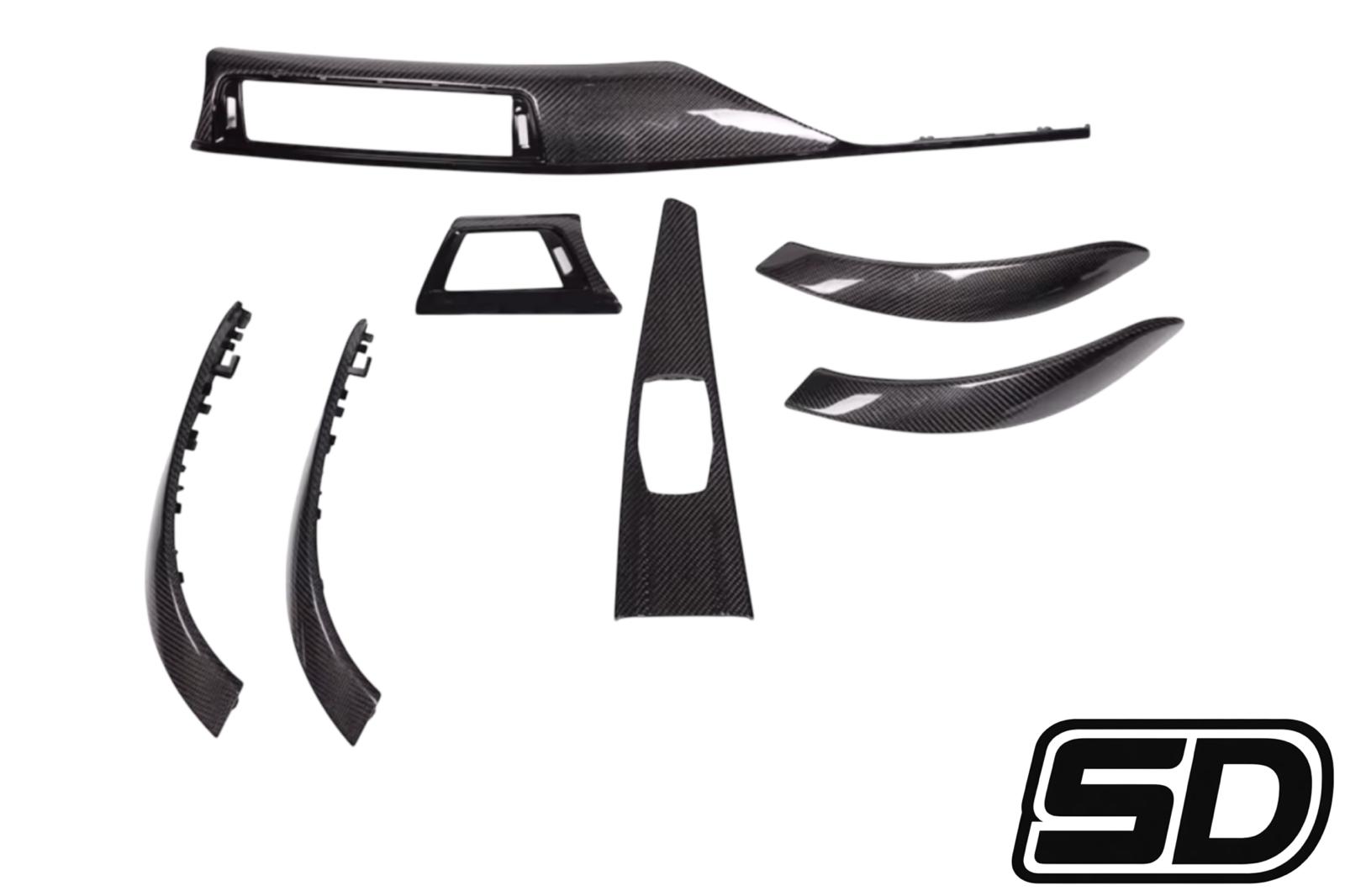 BMW F30 F32 F33 F80 F82 F83 Carbon Fiber With Gloss Black Trims