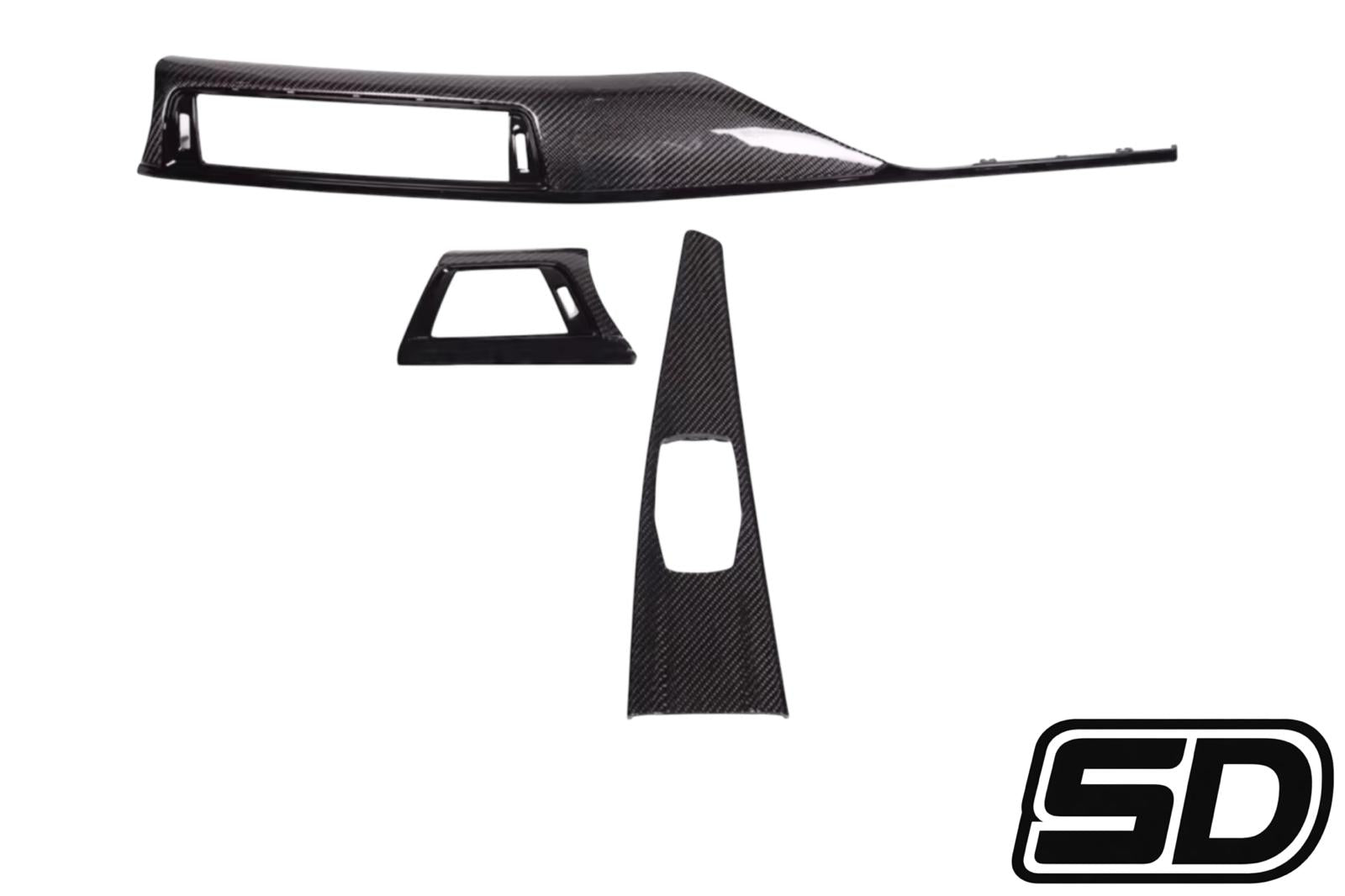 BMW F30 F32 F33 F80 F82 F83 Carbon Fiber With Gloss Black Trims