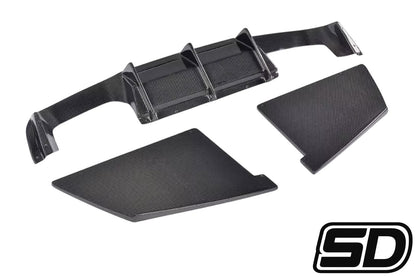 BMW F22 F87 Rear Carbon Diffuser With Splitters
