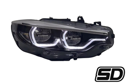 BMW F80 M3 / F82 M4 YELLOW/WHITE Color Switching IKON Motorsports Style Headlights – Full LED